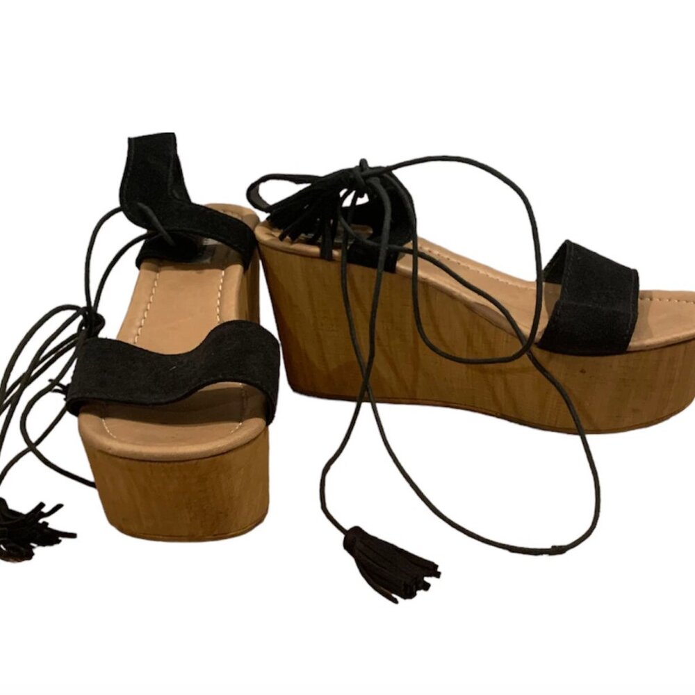 Steve Madden Shannnon Platform Leather Sandals Chunky Platform